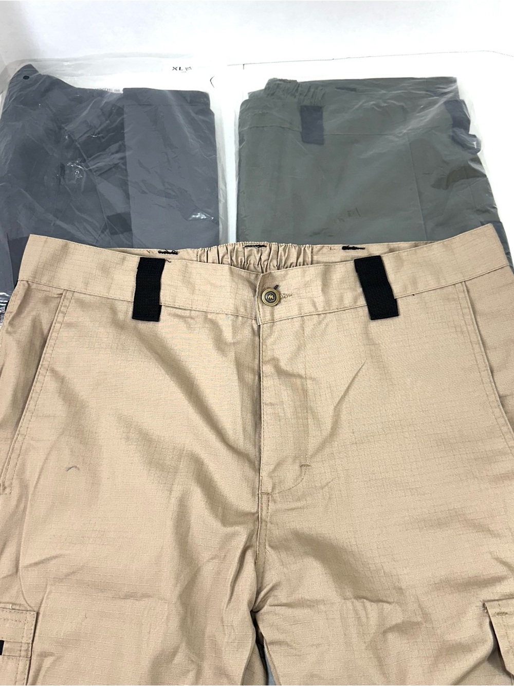 3 Pair Men’s Tactical Cargo Pants with Black Belt Loops Size XL New